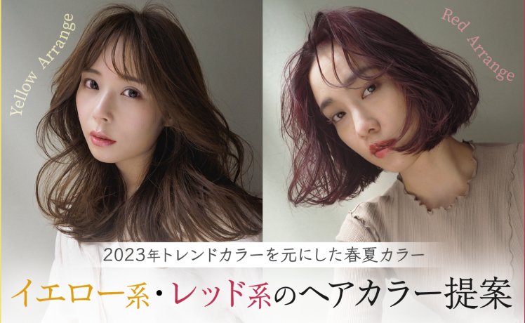イエロー系/レッド系のヘアカラー提案