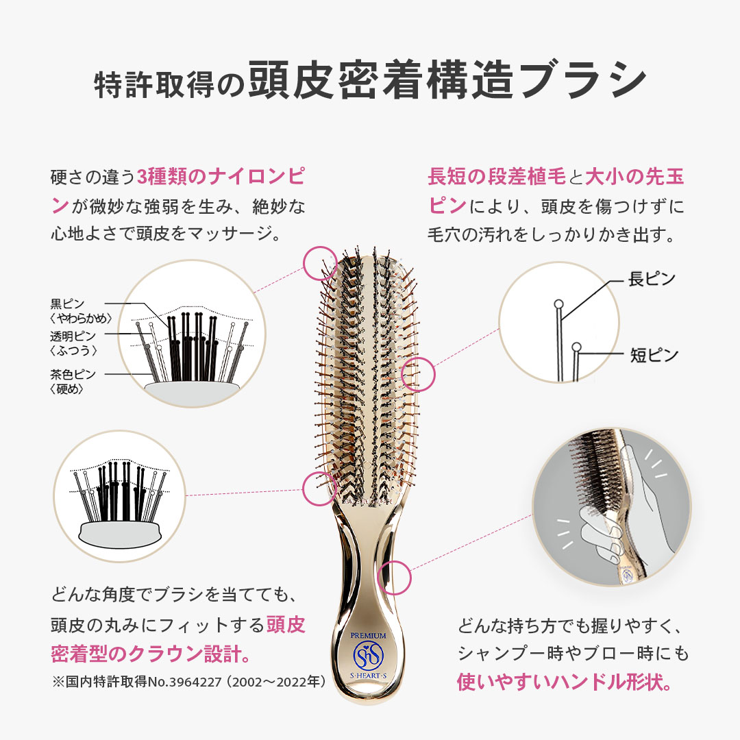 S・HEART・S ブラシ ワールドプレミアム ロング 使用イメージ